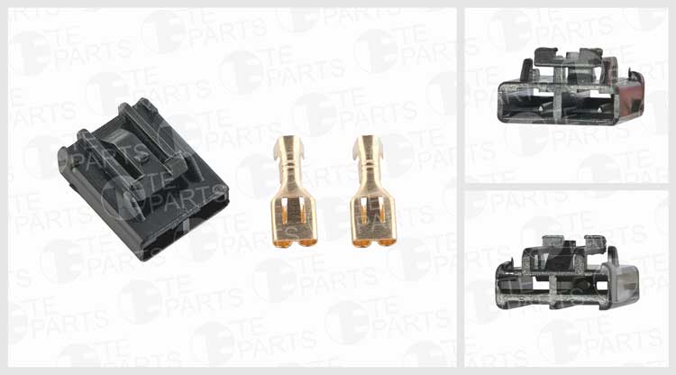 Image de TE PART Buchsengehäuse Flachsteckerhülsen 6,3 mm 2 polig