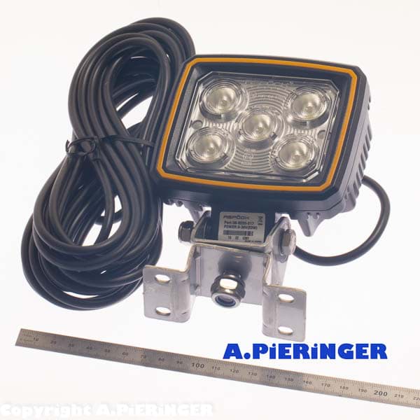 A.PiERiNGER. Rüchfahrscheinwerfer Workpoint LED 1500 12V 24V Kabel  38-8220-017 Aspöck