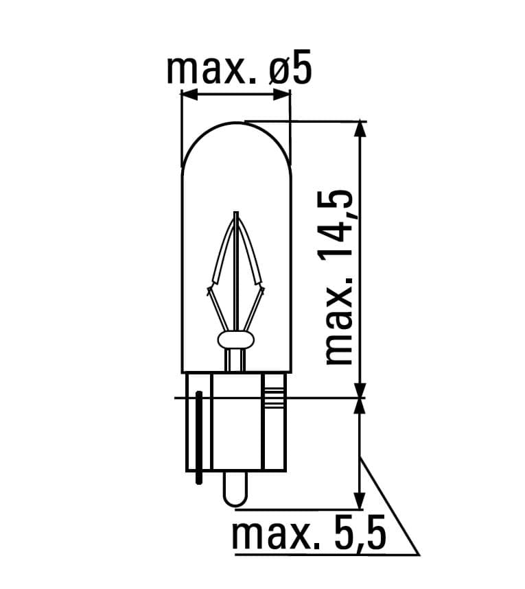 Immagine di 12V 1,2W  Glassockellampe W1,2W  Lampe GE 5301 Glühlampe